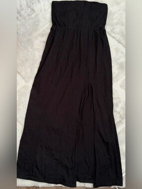 ASOS Black Strapless Bandeau Maxi Dress